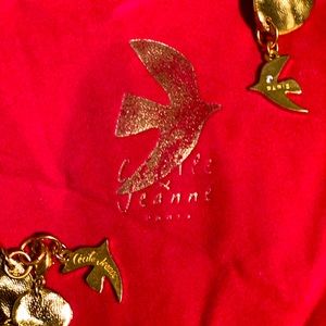 Set of Cecile Jeanne Paris. Earrings, necklace, bracelet and brooch